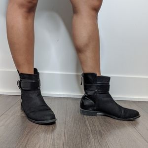 Black Suede Booties